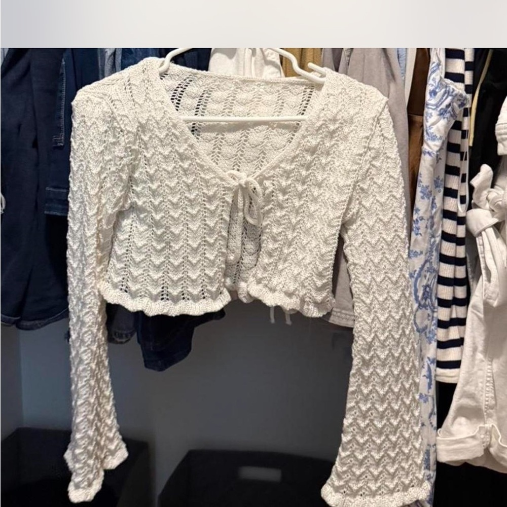 Source Unknown White Cropped Sweater